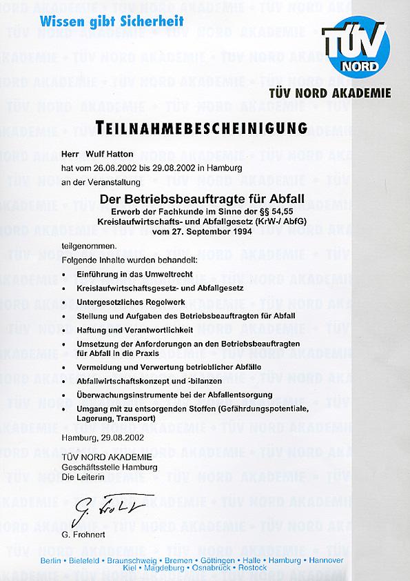 Betriebsbeauftrage Abfall